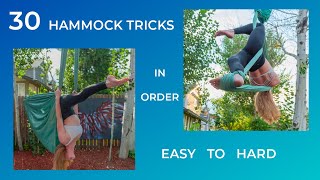 30 aerial hammock tricks easy to hard - in order