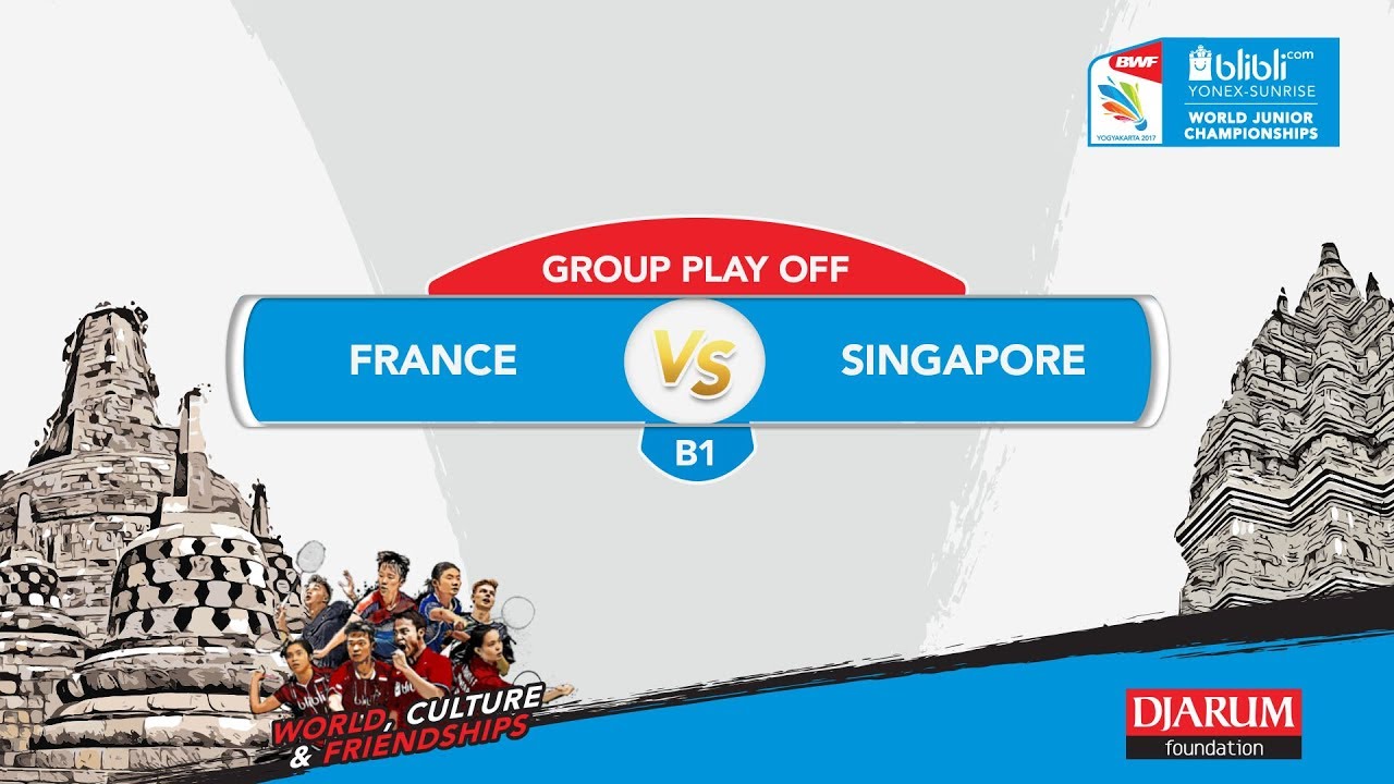 WJC 2017 GROUP PLAY OFF B1 FRANCE vs SINGAPORE MD