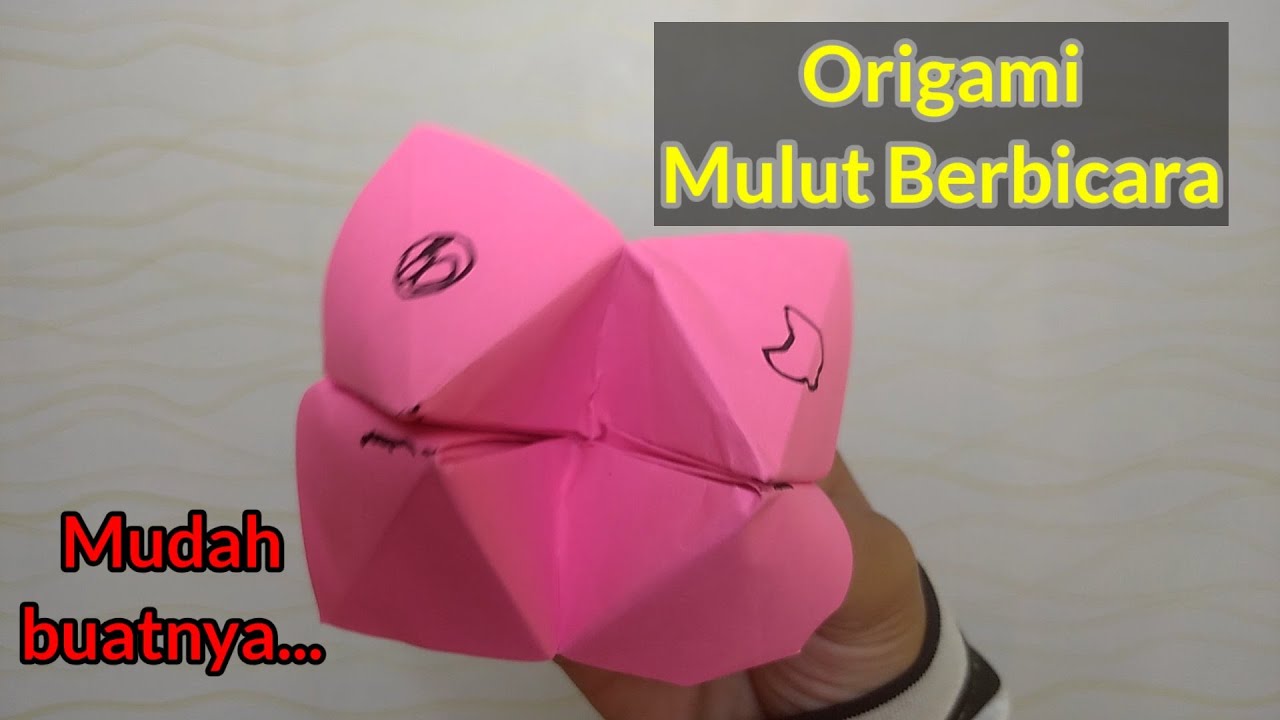 Cara membuat origami mulut berbicara ternyata sangat mudah, hasilnya