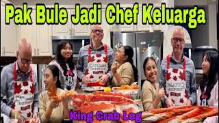 KETIKA PAK BULE JADI CHEF KELUARGA❤️😍DINNER KAKI  KING CRAB LANJUT NONTON MOVIE