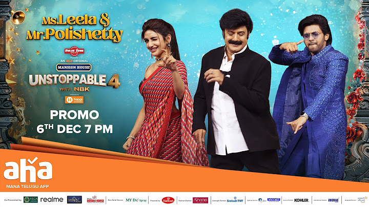 Unstoppable With NBK Season 4 Sreeleela, Naveen Polishetty's Episode Promo  | Dec 6th