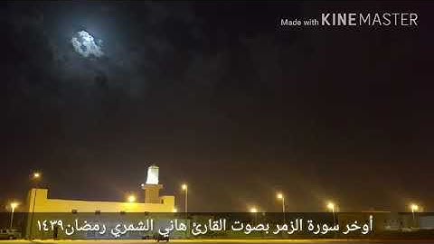 قل يا عبادي الذين أسرفوا، تلاوة القارئ  هاني الشمري