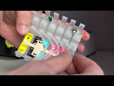 СНПЧ с Aliexpress T0791 T0796 для принтера Epson P50 PX660 PX710W PX800FW распаковка и установка