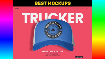Mockups: Trucker Cap Photoshop Template