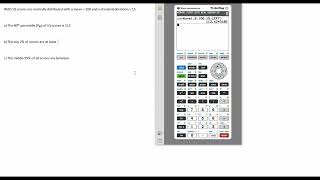 Finding Percentiles (invNorm) in the TI84+ CE
