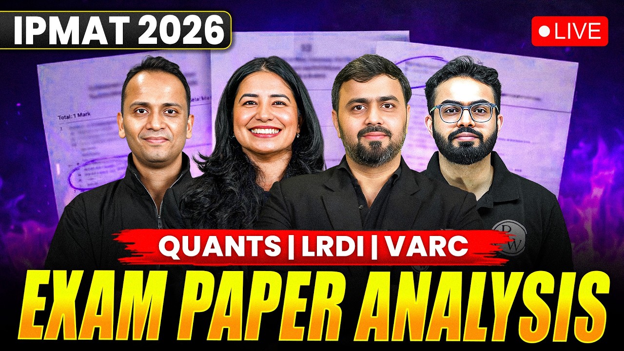 IPMAT Indore 2026 LIVE Exam Paper Analysis | Quants, VARC & LRDI Memory ...