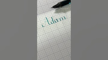 Write name “Adam” #shorts #calligraphy #handlettering #copperplate #flourishing
