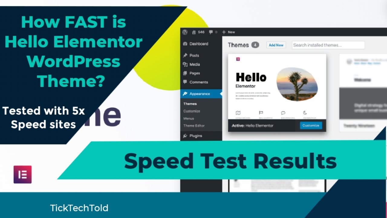 How FAST is Hello Elementor WordPress Theme: Speed Test Result - YouTube