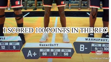 I SCORED 100 POINTS IN NBA2K20 REC CENTER!