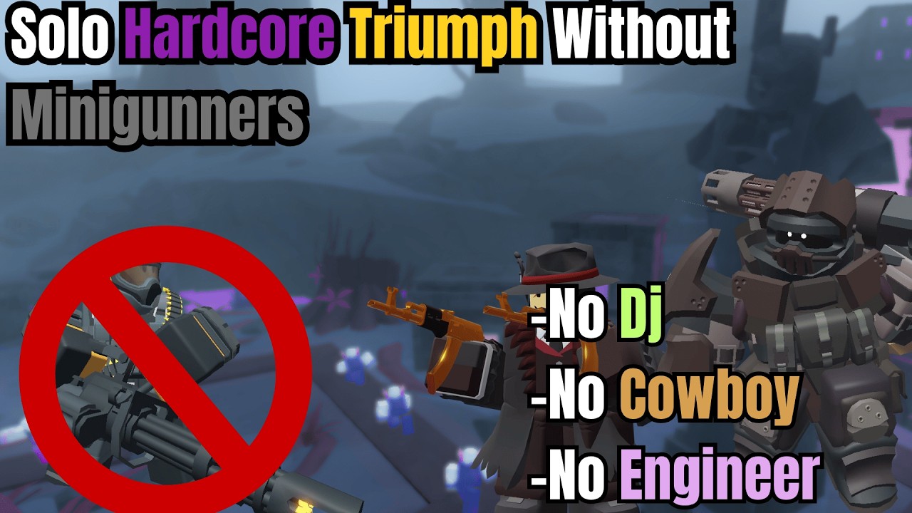 Solo Hardcore Triumph Without Minigunners l Tower Defense Simulator