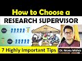 How to Choose a Research Supervisor || PhD Supervisor || Research Problems || Monu Mishra