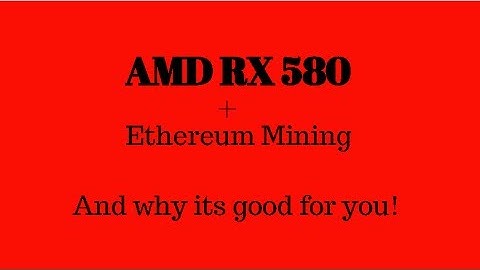 Ethereum Mining and AMD