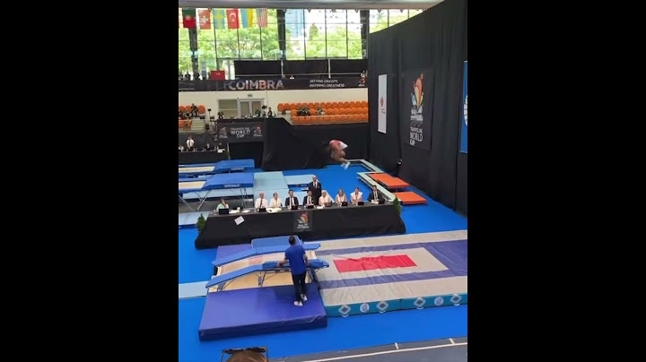 RUBEN PADILLA (USA) world record D Score (13.9) Double Mini Trampoline Combination in Coimbra WC