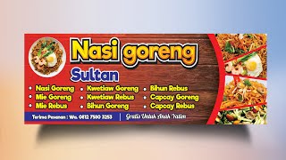 Desain Banner Nasi Goreng Free CorelDraw