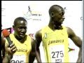 Carifta games replay of end of boys 100m dash jazeel murphy  1st and interview