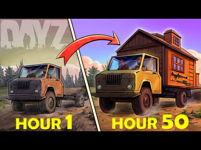 I Survived 50 HOURS in a MOVING BASE! - DayZ class=