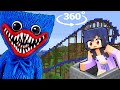 APHMAU saving friends from HUGGY WUGGY - Roller Coaster Minecraft 360°