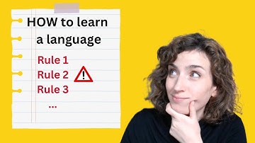 The MOST IMPORTANT rules to learn a language