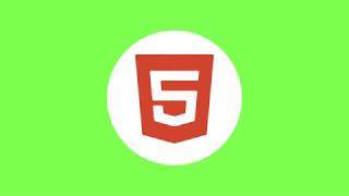 HTML5 Icon - Logo Animated | Green Screen | Free Download | 4K 60 FPS!