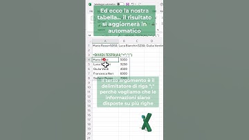 EXCEL365 TRUCCHI: 🧑 ➗ Funzione DIVIDI.TESTO righe e colonne #shorts #excel #excelclub #exceltips