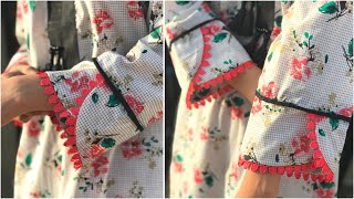 Stylish Cuff Sleeves Design Cutting And Stitching | Latest Sleeves Design For Kurti | Cuff Sleeves