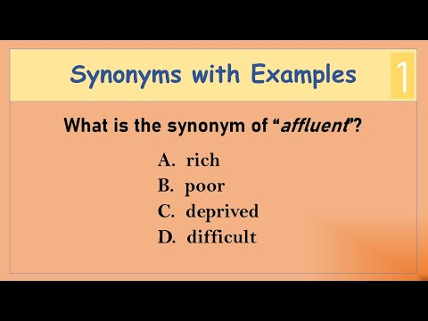 English Vocabulary Practice Test | Synonyms With Examples 1 | Test Your English Vocabulary Skills