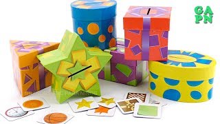 Aprender formas geométricas con la clasificación de cajas de regalo | Aprende colores para niños