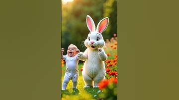 Thumbnail of Cute Baby and Bunny dancing with the song of A Ram Sam Sam #cutebaby #aramsamsam #adorabledose