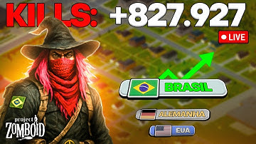 🔴 AO VIVO | 827 MIL KILLS 7 anos de Sobrevivência | O MUNDIAL DE ZOMBOID 🇧🇷