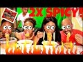 2X SPICY NUCLEAR FIRE NOODLE CHALLENGE MUKBANG! YUMMYBITESTV