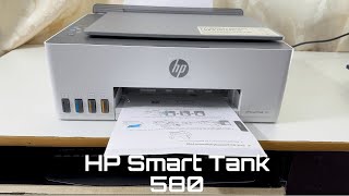 HP Smart Tank 580 Wireless All in one Printer Unboxing Setup Review