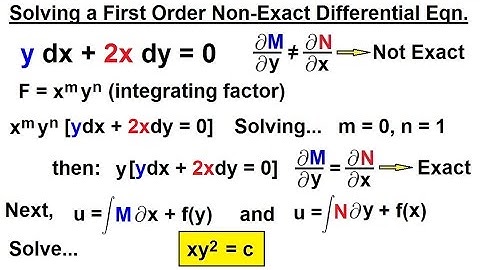 Differential Equation - 1st Order: Integrating Factor (11 of 14) Solve Using Integrating Factor: Ex.