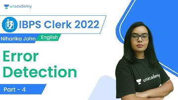 Error Detection for IBPS Clerk | Part 4 | Niharika John | The Bankers