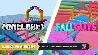 Slime climb on Minecraft with Moving Obstacles - Fall Guys Maps on Minecraft (No Mods) screenshot 1