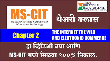 MS-CIT Chapter 2 The Internet The web and electronic commerce/theory Class/MS-CIT Online lecture