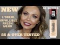 NEW LOREAL INFALLIBLE FRESH WEAR FOUNDATION | FULL REVIEW | 35 & OVER