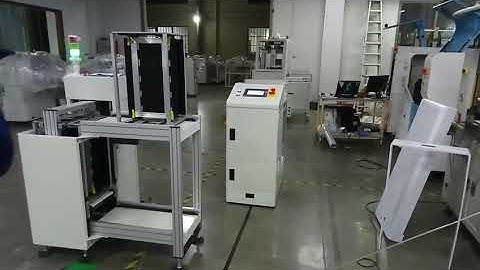 SMT AGV Application in the SMT line with loder unloader SMD magazine rack transfer