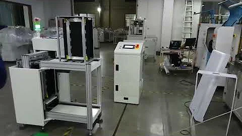 SMT AGV Application in the SMT line with loder unloader SMD magazine rack transfer
