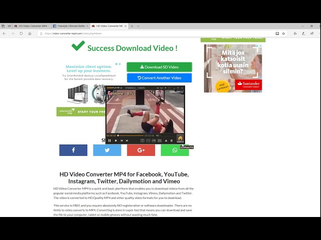 Save videos with Online Video Converter - video-converter-mp4.com