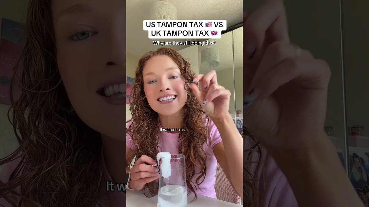 US TAMPON TAX 🇺🇸 VS UK TAMPON TAX 🇬🇧 why are they still doing this? #fyp #women #tampontax