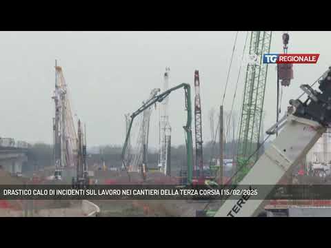 DRASTICO CALO DI INCIDENTI SUL LAVORO NEI CANTIERI DELLA TERZA CORSIA | 15/02/2025