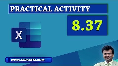 A-Level IT Spreadsheets Course Book Practical Activity -- 8.37 -- A Level IT 9626