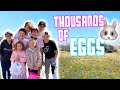 HUGE NEIGHBORHOOD EASTER EGG HUNT WITH THOUSANDS OF EGGS | WHO CAN FIND THE MOST EGGS IN ONE MINUTE!
