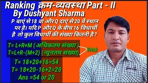 Ranking क्रम-वयवस्था Part-II Rohit Study Point by Dushyant Sharma better concept Best Trick