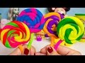 Play Doh Lollipops DIY Play-Doh Rainbow Lollipops Scoops 'n Treats Playdough Popsicles Toy Videos