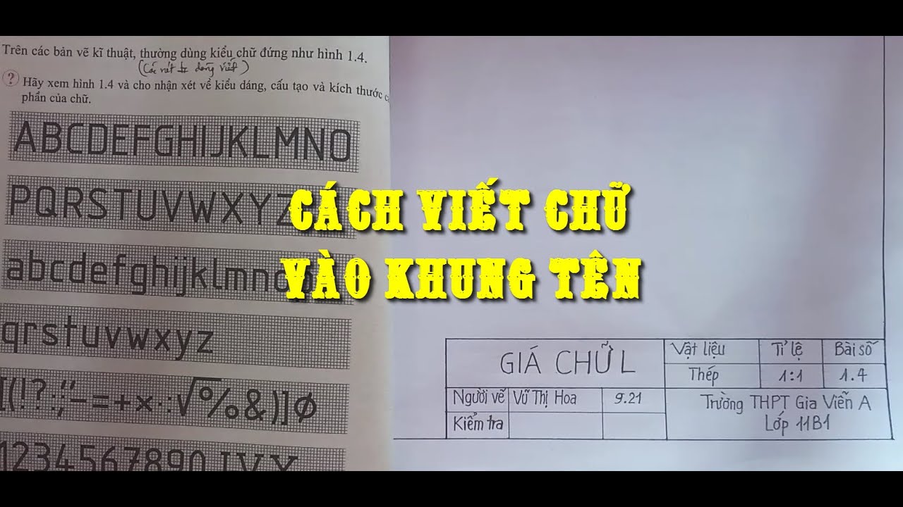 Hướng dẫn cách viết chữ vào khung tên bản vẽ - YouTube