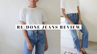 RE/DONE REVIEW | Stove Pipe Straight Leg Jeans, Sustainable Denim & Alternatives | Jessica Harumi