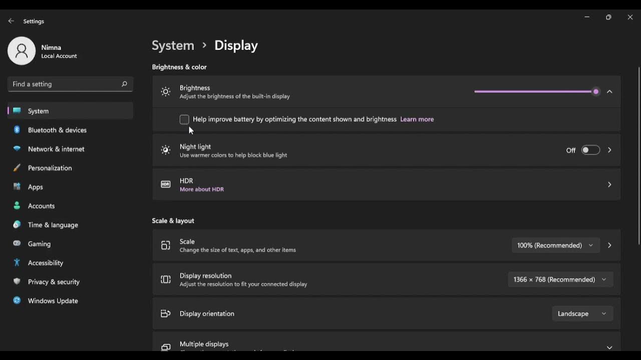 How to fix Windows 11 auto dimming 100 working. YouTube