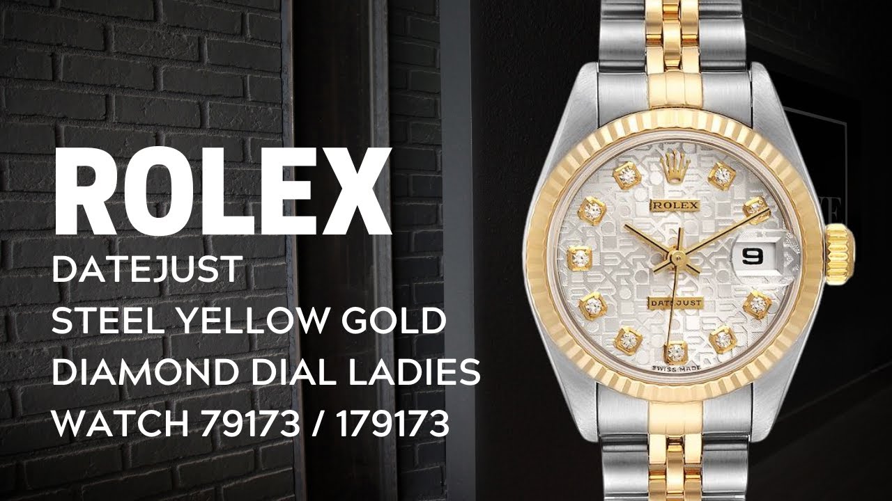 Rolex Datejust Steel Yellow Gold Anniversary Diamond Dial Ladies