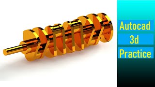 Autocad 3d modeling for Beginners - 3d modeling crankshaft in Autocad by Learn With Me 1,655 views 3 years ago 13 minutes, 24 seconds